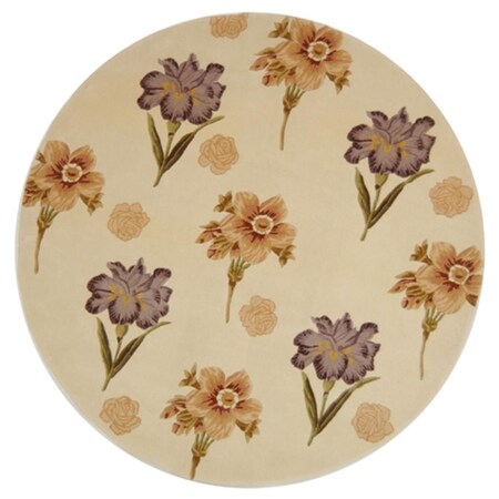 Safavieh Mandarin 6 ft. x 6 ft. Hand Tufted Round Rug - Ivory MD405A-6R